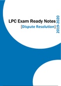 2019/20 - LPC Notes - Dispute Resolution - Exam Ready Notes (Distinction Grade)