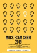 Complete and Good Mock Exam SHRM 2019 Radboud
