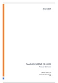 Samenvatting management en HRM (16/20 behaald in eerste zit)