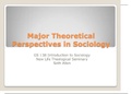 Major theoretical perspectives in sociology 