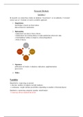 Research Methods Summary - Radboud University, Psychology, Year 1