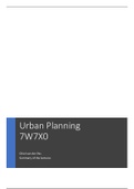 Summary Urban Planning (7W7X0)