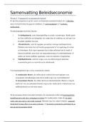 Universiteit Leiden&comma; Bestuurskunde&colon; Samenvatting Beleidseconomie