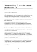 Universiteit Leiden&comma; Bestuurskunde&colon; Samenvatting Economie van de Publieke Sector