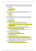 NURS 550 - Practice questions from psych nursing cert review guide (2022) A+ Graded.