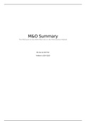 M&O Summary (HRM -M&O test)