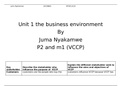 P2 and M1 'The business environment'