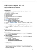 Samenvatting Theorie inleiding in de statistiek &lpar;Statistiek I&rpar; 2017