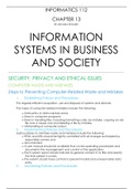 Informatics 112 (INF 112) Chapter 13- Information Systems in Business and Society