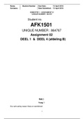 AFK1501 Answers