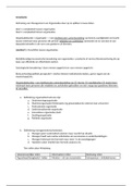 Hoorcollege aantekeningen + aanvullingen en visueel overzicht Management van Organisaties