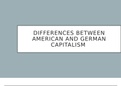 The differences between American and German capitalism presentation including notes