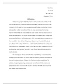 Peer eval and reflection of senior thesis