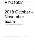 PYC1502 Oct-Nov 2018 EXAM Q&A with explanations and page reference