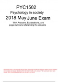 PYC1502 MAY JUNE 2018 Q&A with explanations and page reference