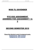 pyc1502 assignment 1 & 2 answers - second semester 2019