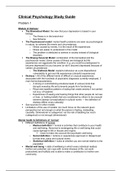 Study Guide PBL Reporting Phases Clinical Psychology