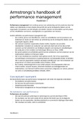 Hoofdstuk 1 Armstrong’s handbook of performance management