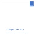 GZW1023 - Colleges GZW1023 introductie wetenschappelijke onderzoeksmethoden