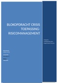 Blokopdracht crisis - Risicomanagement Publieke sector Onderdeel 2 - Risicomanagement Publieke sector  