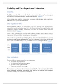Samenvatting: Usability and User Experience Evaluation (colleges literatuur)