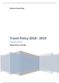 Travel Policy business travel and incentives 