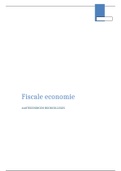 Aantekeningen hoorcolleges Fiscale Economie Jaar 1 Bedrijfseconomie Tilburg University 2017/2018