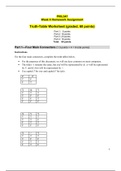 PHIL 347 Week 4 Homework Assignment  Truth-Table Worksheet (graded, 60 points)