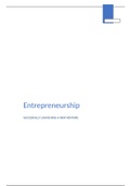 Summary Entrepreneurship Successfully launching a new venture Chapter 1 to 10 