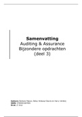 Samenvatting Auditing en Assurance Bijzondere Opdrachten deel 3