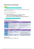 Summary learning goals Information Systems Strategy