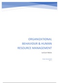 Organization Behaviour & Human Resource Management - Lecture Notes 