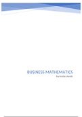 List of formulas for Business Mathematics
