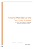 Research Methodology and Descriptive Statistics Notes of lectures, powerpoints and micro lectures
