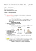 Genetics 2313 Exam Chapter 17, 18, 5-7 Review