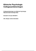 Collegeaantekeningen van Klinische Psychologie Rijksuniversiteit Groningen BA2