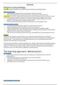 AQA Psychology Approaches notes including evaluation