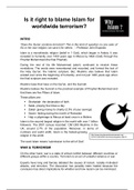 Islam and terrorism short essay- 