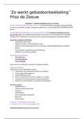 Zo werkt gebiedsontwikkeling van Friso de Zeeuw samenvatting (bevat: H1 tm H5, H7 t/m H11, H13 en H16)
