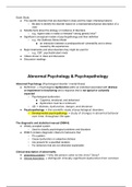 PS371 Abnormal Psychology Full Notes