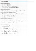 Elements of Calculus I (Math 1080) - Formula Sheet