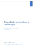Theoretische criminologie en victimologie 2019-2020