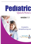 Pediatric Quick Notes to score Grade A