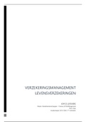 Verzekeringsmanagement - Levensverzekeringen - lesnotities 2019