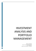 Investment Analysis and Portfolio Management - lecture notes - 2019