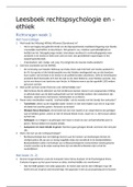 Richtvragen (uitwerking) Rechtspsychologie en ethiek K2
