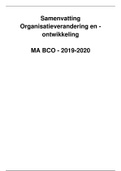 Samenvatting Organisatieverandering & Ontwikkeling (OVO) colleges en boek