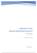 Samenvatting Marketingcommunicatie 2020