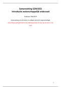 Bundel GZW1023 Introductie wetenschappelijk onderzoek&colon; samenvatting alle taken & colleges &lpar;inclusief aanvullingen&sol;tips&rpar; &plus; uitwerking Training methodologie &lpar;inclusief aanvullingen&sol;tips&rpar;