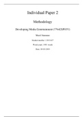 Individual paper 2: Methodology